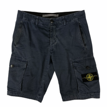 Load image into Gallery viewer, Stone Island Navy Blue Bermuda Cargo Shorts - W 30&quot;
