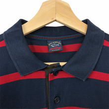 Load image into Gallery viewer, Paul and Shark Navy / Red Striped Short Sleeved Polo - Large (L) PTP 21&quot;
