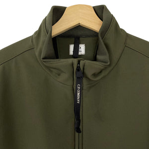 C.P Company Olive Green Soft Shell Lens Bomber Jacket - 54 PTP