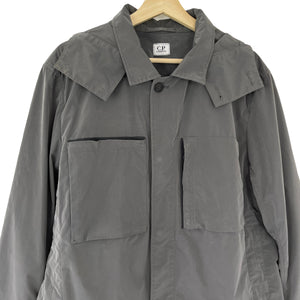 C.P Company Grey Goggle Hooded Overshirt - Extra Large (XL) PTP 24"