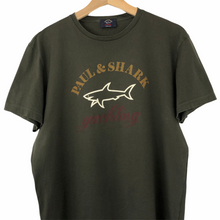 Load image into Gallery viewer, Paul and Shark Khaki Short Sleeved Logo T-Shirt - Large (L) PTP 21.25&quot;
