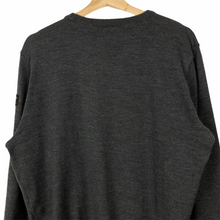 Load image into Gallery viewer, Paul and Shark Grey 100% Wool Crew Neck Logo Sweater - Medium (M) PTP 22.75&quot;
