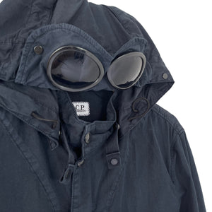 C.P Company Navy Goggle Hooded Overshirt - Medium (M) PTP 21.5"