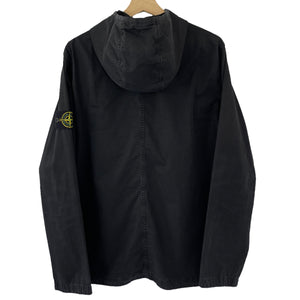 Stone Island Black Double Pocket Hooded Overshirt - Large (L) PTP 22.5"