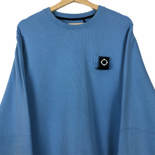 Load image into Gallery viewer, Ma.Strum Light Blue Crew Neck Sweater - Extra Large (XL) PTP 24.75&quot;
