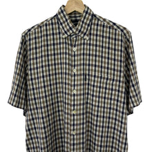 Load image into Gallery viewer, Aquascutum House Check Short Sleeved Shirt - Medium (M) PTP 22.25&quot;
