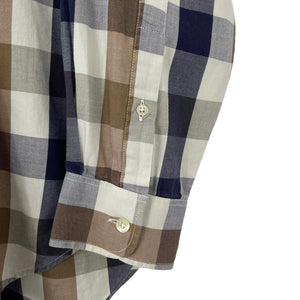 Aquascutum Block Check Long Sleeved Shirt - Medium (M) PTP 23"