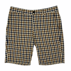 Aquascutum House Club Check Vicuna Shorts - W 30"