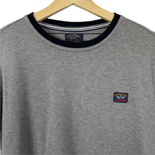 Load image into Gallery viewer, Paul and Shark Grey Short Sleeved Logo T-Shirt - Large (L) PTP 20.75&quot;
