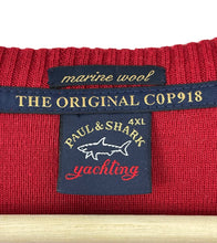 Load image into Gallery viewer, Paul and Shark Red C0P918 Crew Neck Sweater - Four Extra Large (4XL) PTP 30&quot;
