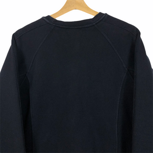 Ma.Strum Navy Crew Neck Sweater - Small (S) PTP 20.75"