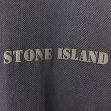 Load image into Gallery viewer, Vintage Stone Island Navy Spell-Out Logo Sweater - Large (L) PTP 23.5&quot;
