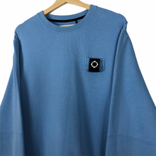 Load image into Gallery viewer, Ma.Strum Light Blue Crew Neck Sweater - Extra Large (XL) PTP 24.75&quot;
