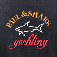 Load image into Gallery viewer, Paul and Shark Navy Embroidered Logo Crew Neck Sweater - Medium (M) PTP 20.25&quot;
