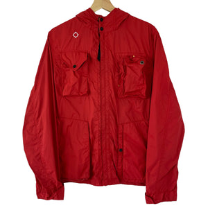 Ma.Strum Red Multi Pocket Hooded Sniper Jacket - Medium (M) PTP 22.75"