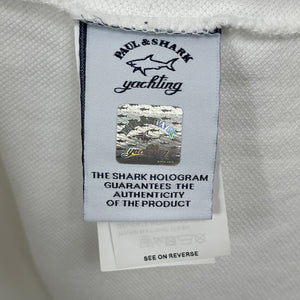 Paul and Shark White Short Sleeved Polo - Extra Large (XL) PTP 21.75"