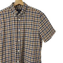 Load image into Gallery viewer, Aquascutum House Check Short Sleeved Shirt - Large (L) PTP 21.5&quot;
