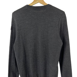 Paul and Shark Grey Crew Neck Wool Sweater - Medium (M) PTP 18"