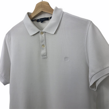 Load image into Gallery viewer, Aquascutum White Short Sleeved Logo Polo - Medium (M) PTP 20&quot;
