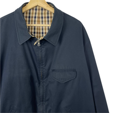 Load image into Gallery viewer, Aquascutum Navy / Check Reversible Harrington Jacket - Extra Large (XL) PTP 28.25&quot;
