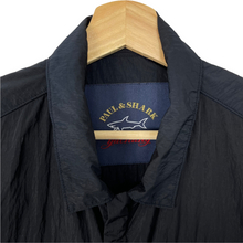 Load image into Gallery viewer, Paul and Shark Navy Econyl Nylon Metal Overshirt - Large (L) PTP 24&quot;
