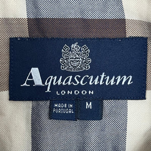 Aquascutum Block Check Long Sleeved Shirt - Medium (M) PTP 20.5"