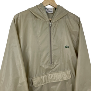 Vintage Beige Lacoste Izod Half Zip Cagoule - Medium (M) PTP 23"