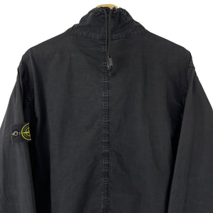 Stone Island Black Half Zip Pullover Smock - Large (L) PTP 25.5"