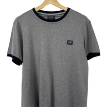 Load image into Gallery viewer, Paul and Shark Grey Short Sleeved Logo T-Shirt - Large (L) PTP 20.75&quot;
