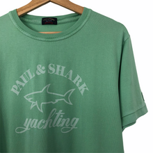 Load image into Gallery viewer, Paul and Shark Green Short Sleeved Logo T-Shirt - Extra Large (XL) PTP 21&quot;
