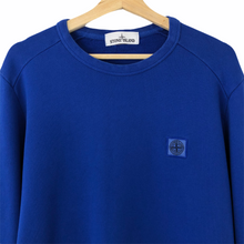 Load image into Gallery viewer, Stone Island Blue Crew Neck Logo Sweater - Extra Large (XL) PTP 24&quot;
