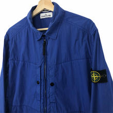 Load image into Gallery viewer, Stone Island Blue Zip Up Overshirt - Extra Large (XL) PTP 24&quot;
