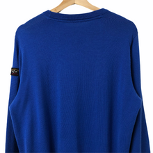 Load image into Gallery viewer, Paul and Shark Blue 100% Wool Crew Neck Logo Sweater - Large (L) PTP 22.5&quot;
