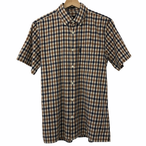 Aquascutum House Check Short Sleeved Shirt - Medium (M) PTP 20.5"