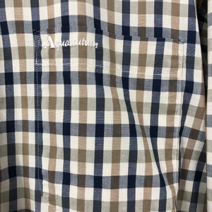 Aquascutum House Check Long Sleeved Shirt - Medium (M) PTP 22"