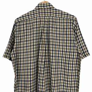 Aquascutum House Check Short Sleeved Shirt - Medium (M) PTP 23"