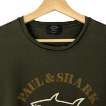 Load image into Gallery viewer, Paul and Shark Green Short Sleeved Logo T-Shirt - Extra Large (XL) PTP 21.75&quot;
