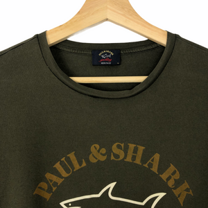 Paul and Shark Green Short Sleeved Logo T-Shirt - Extra Large (XL) PTP 21.75"