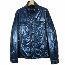 Load image into Gallery viewer, Paul and Shark Blue Nylon Shimmer Multi Pocket Rocket Jacket - Medium (M) PTP 23.5&quot;
