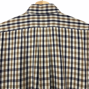 Aquascutum House Check Long Sleeved Shirt - Medium (M) PTP 24"