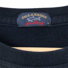 Load image into Gallery viewer, Paul and Shark Navy Crew Neck Logo Sweater - Medium (M) PTP 20&quot;
