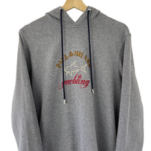 Load image into Gallery viewer, Paul and Shark Grey Embroidered Logo Hoody - Large (L) PTP 20.5&quot;
