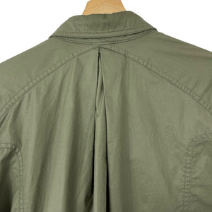 Ma.Strum Green Button Up Multi Pocket Overshirt - Small (S) PTP 21.75"