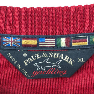 Vintage Paul and Shark Red Bretagne Sweater - Extra Large (XL) PTP 25"