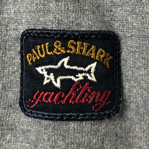 Paul and Shark Grey Crew Neck Logo Sweater - Large (L) PTP 23.25"