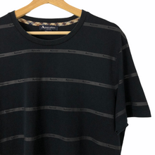 Load image into Gallery viewer, Aquascutum Navy Striped Short Sleeved Logo T-Shirt - Extra Large (XL) PTP 22.5&quot;
