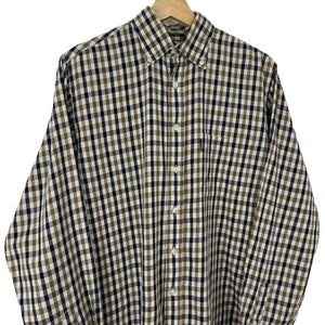 Aquascutum House Check Long Sleeved Shirt - Small (S) PTP 22.5"