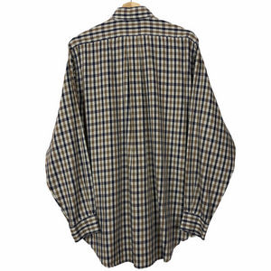 Aquascutum House Check Long Sleeved Shirt - Medium (M) PTP 24"