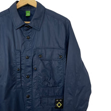 Load image into Gallery viewer, Ma.Strum Navy Blue Button Up Multi Pocket Overshirt - Medium (M) PTP 21.5&quot;
