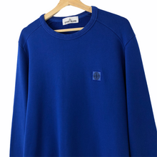 Load image into Gallery viewer, Stone Island Blue Crew Neck Logo Sweater - Extra Large (XL) PTP 24&quot;
